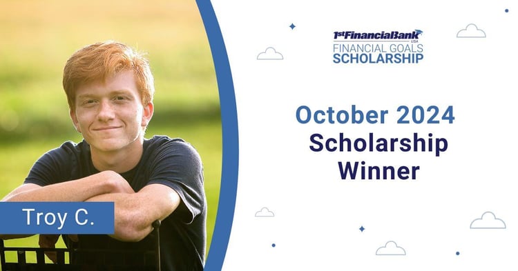 October 2024 1st Financial Bank USA Financial Goals Scholarship Winner: Troy C.